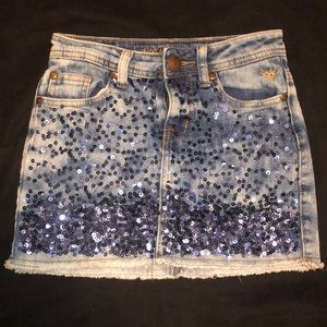 Justice Sequenced Denim skirt